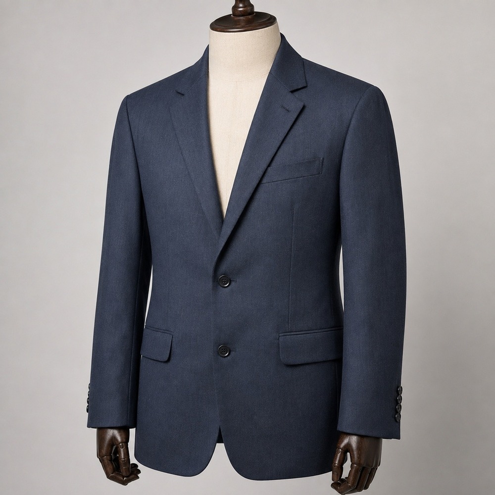 IZOD Mens Navy Blue Two Button Blazer Sport Coat Jacket 42R